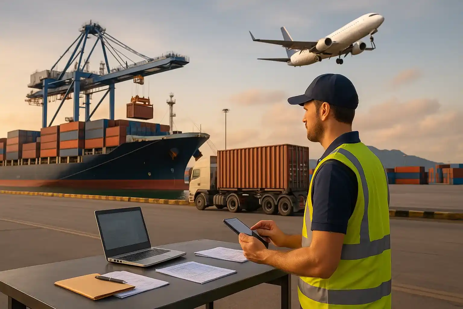 Descarga y transporte interno en destino