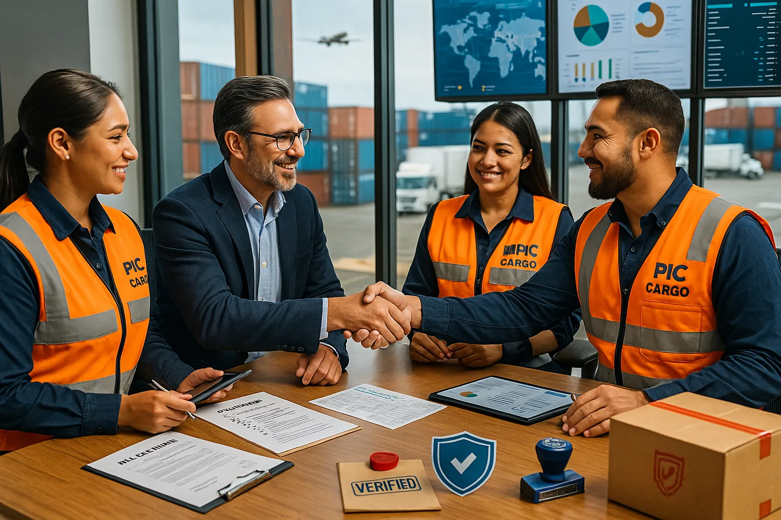 Equipo de PIC Cargo apoyando a un negocio