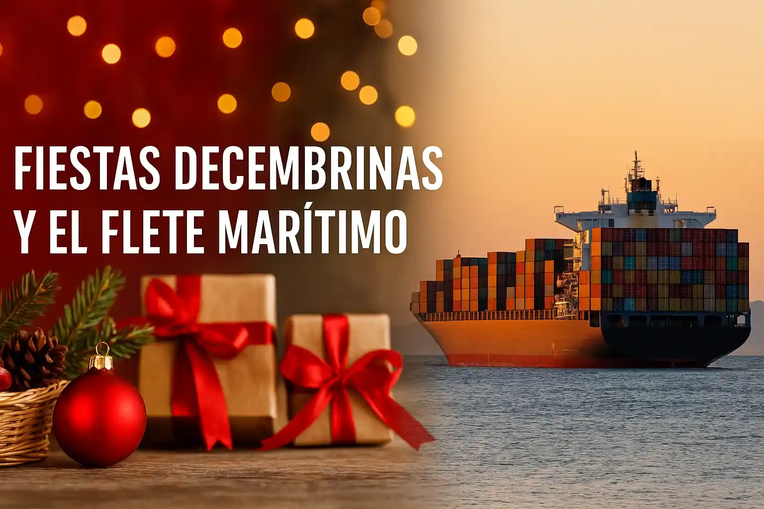 Barco portacontenedores navegando